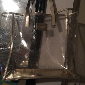 Michael Kors clear snake print tote